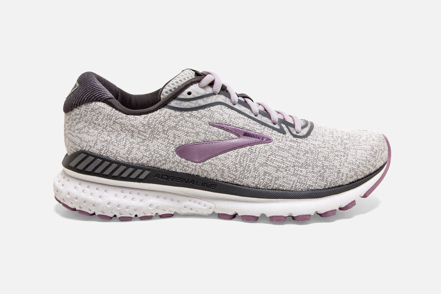 Brooks Adrenaline GTS 20 Womens UK - Road Running Shoes - Grey/White 030-RBQNKV